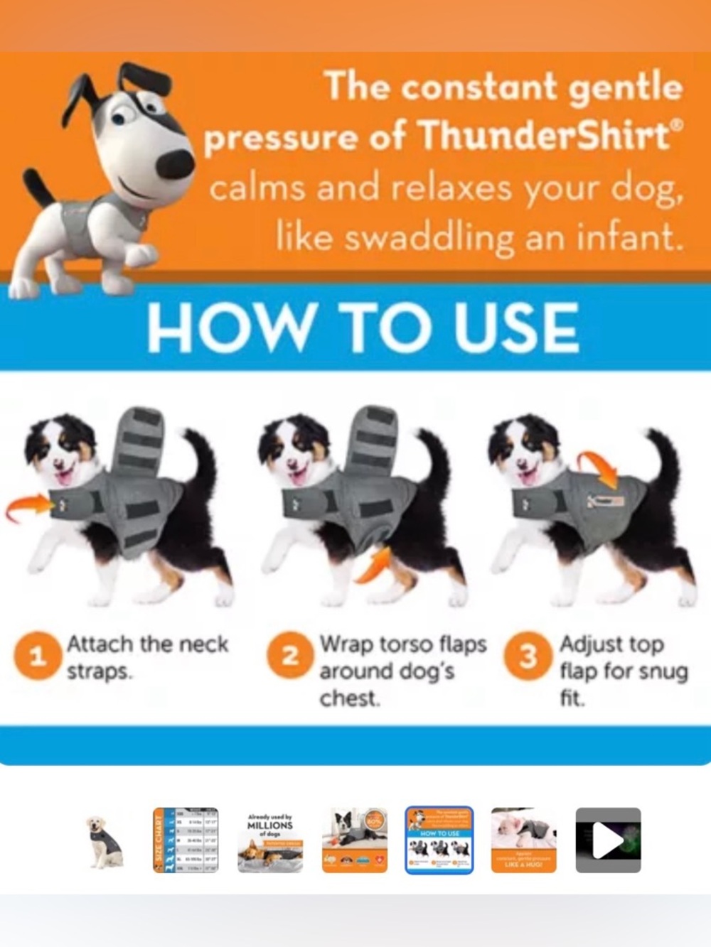 EUC ThunderShirt Dog Anxiety Shirt - Picture 9 of 11